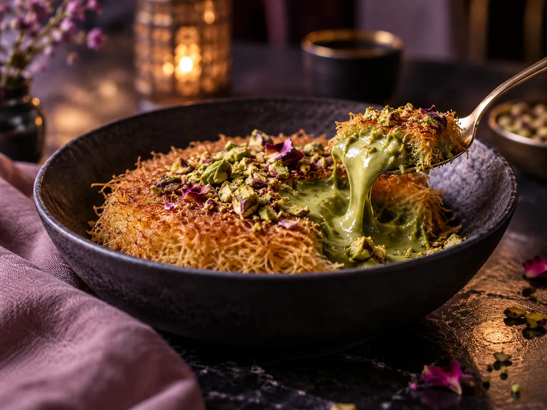 Editorial pistachio dessert photograph